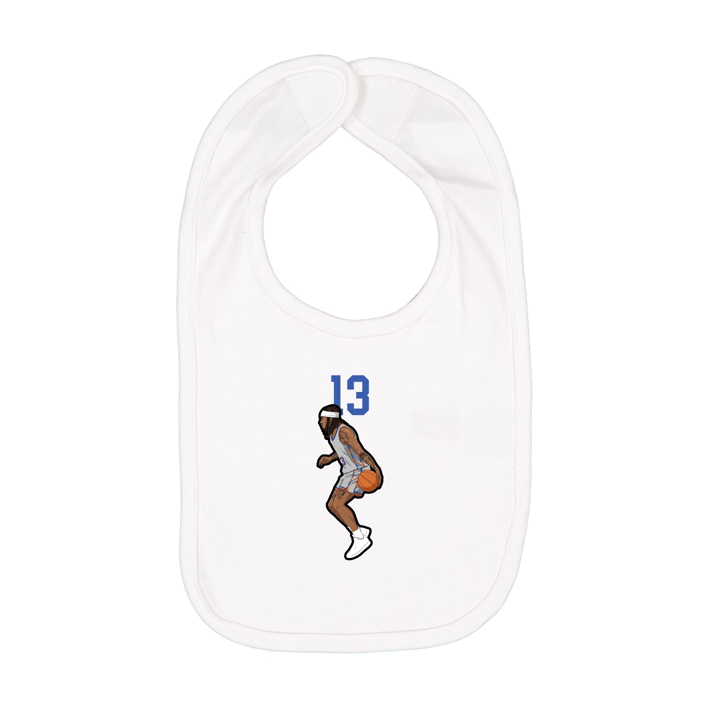 Infant Bib — Number Top in White