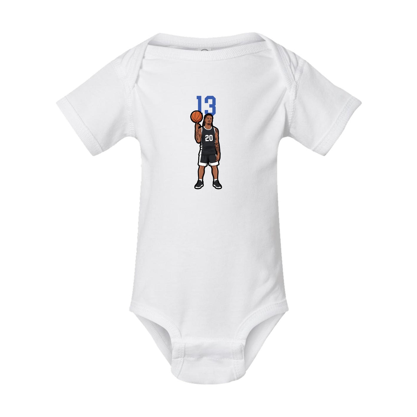 Baby Onesie — Number Top in White