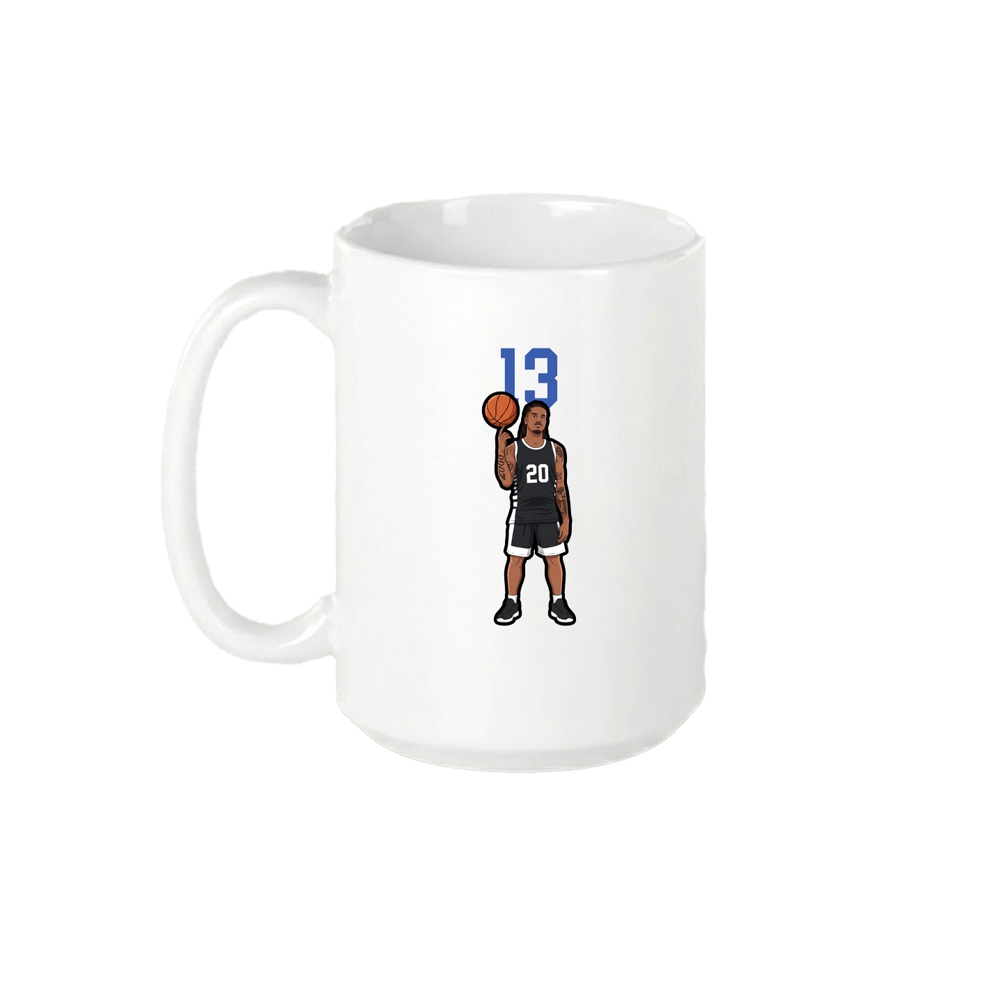 15oz Coffee Mug — Number Top in White