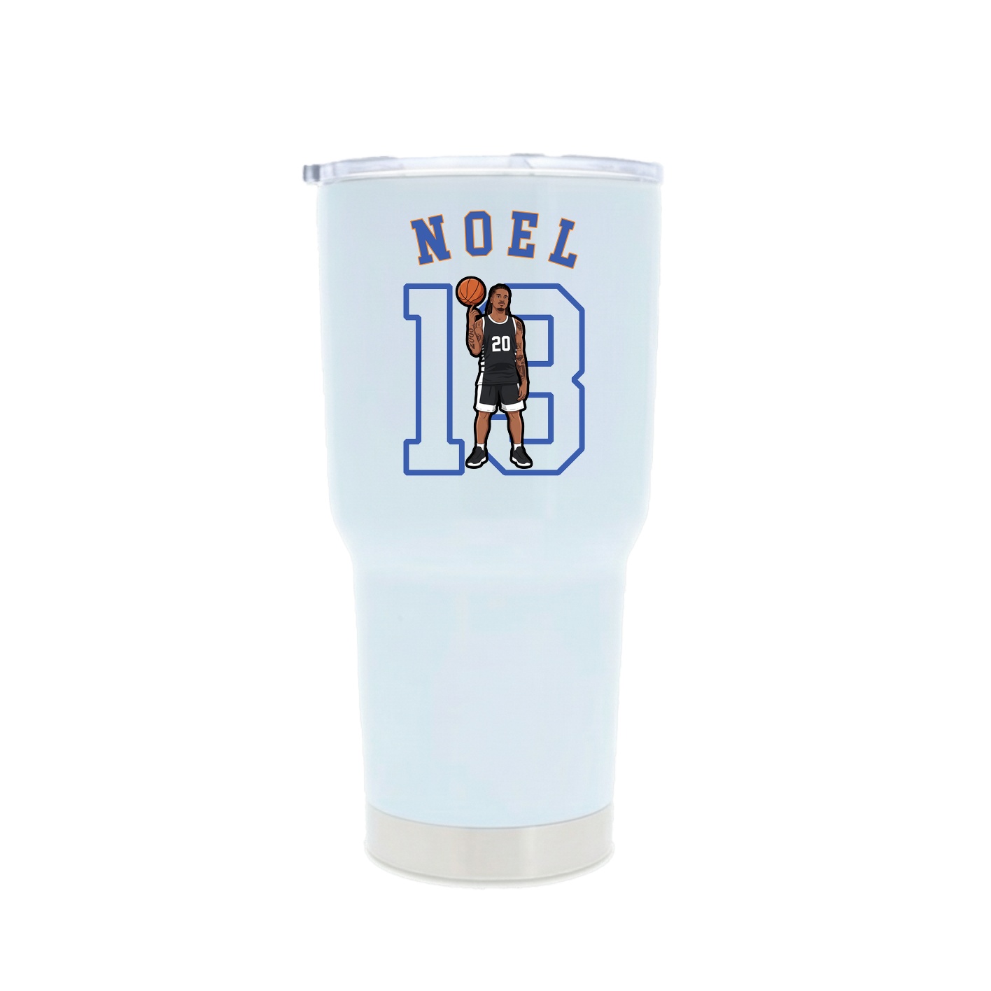 30oz Stainless Steel Tumbler — Shirsey Arch in White