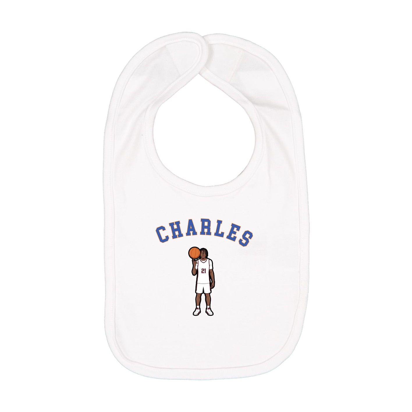 Infant Bib — Shirsey Arch in White
