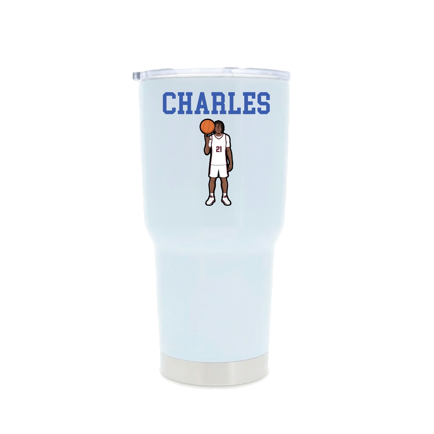 30oz Stainless Steel Tumbler — Shirsey in White
