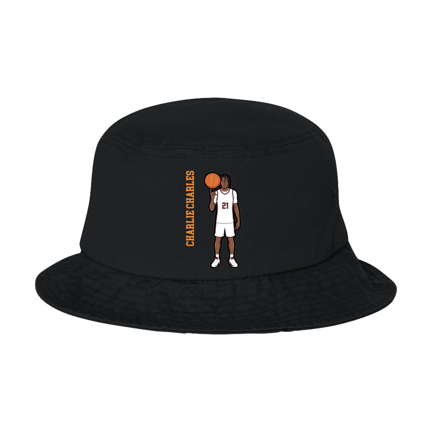 Bucket Cap — Name Vertical in Black