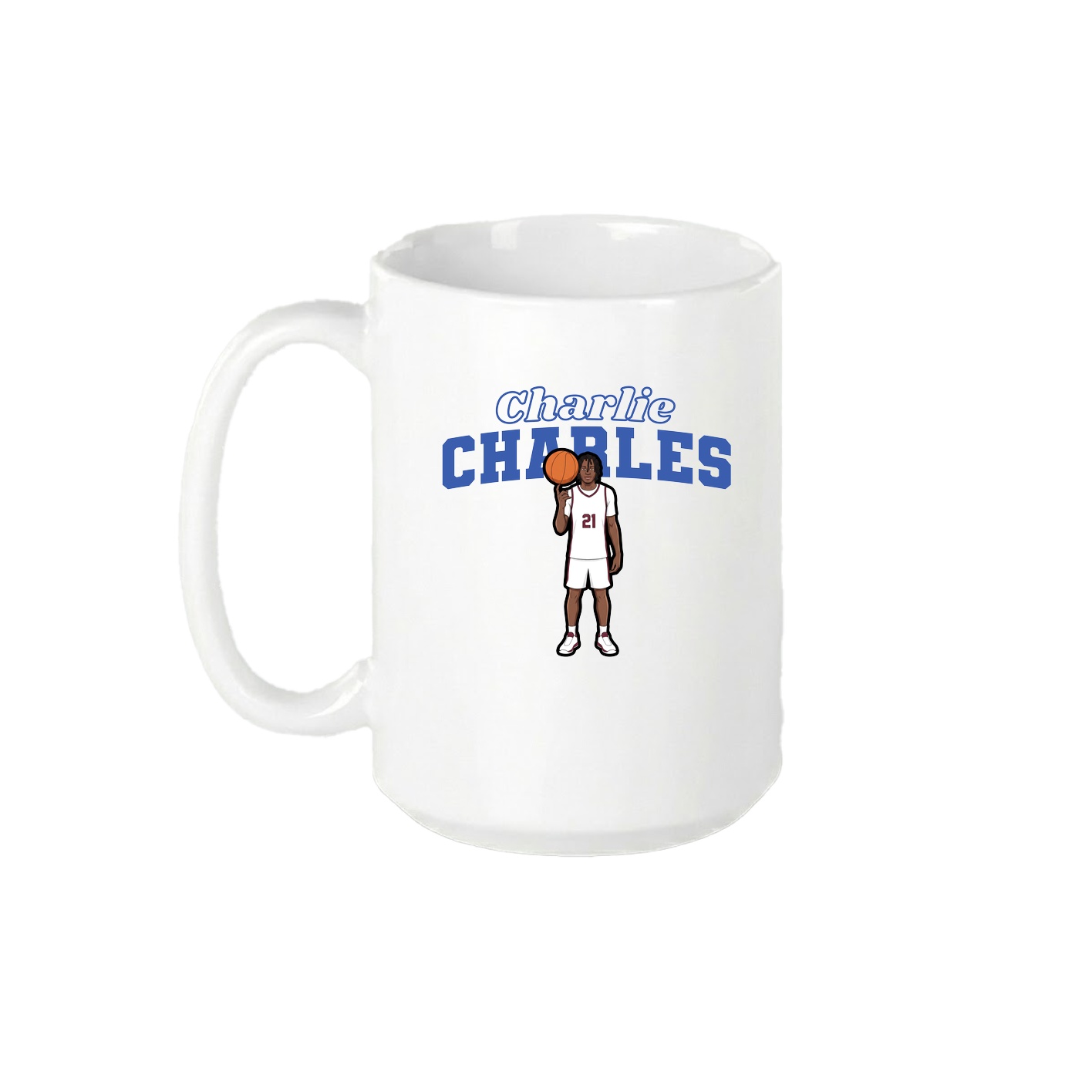15oz Coffee Mug — Name Arch in White