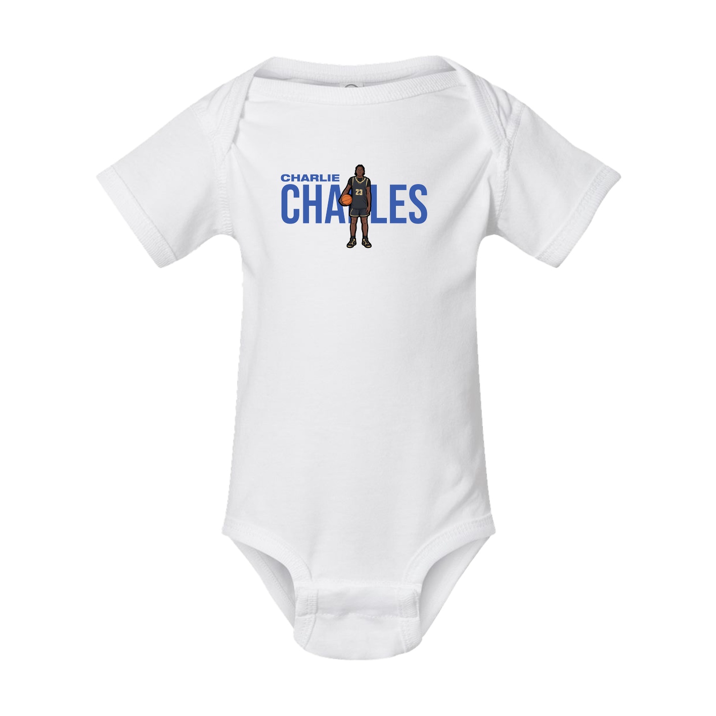 Baby Onesie — Player Name in White