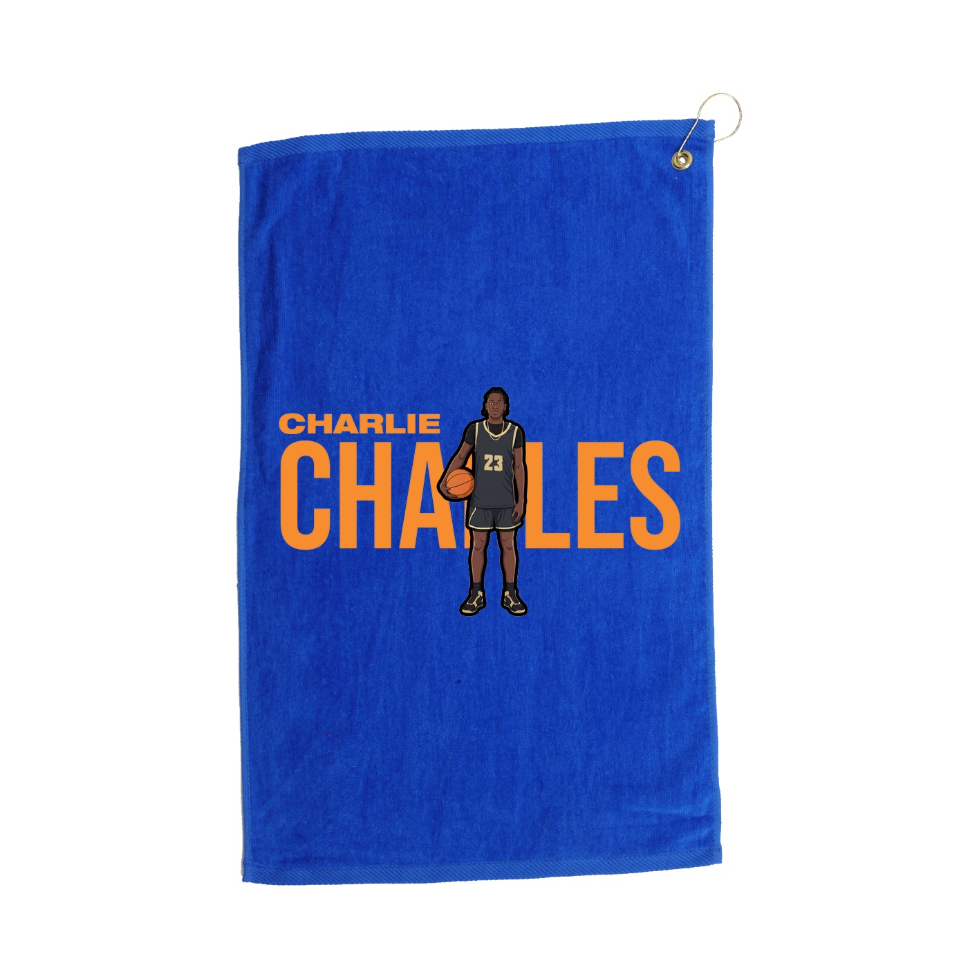 Golf Towel — Player Name in Royal