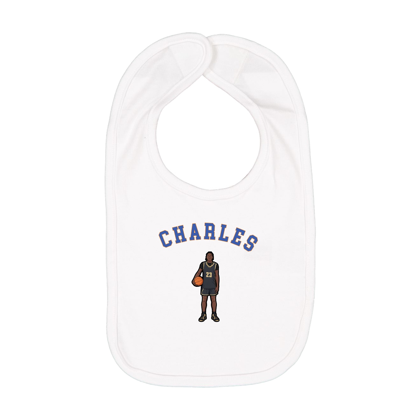Infant Bib — Shirsey Arch in White