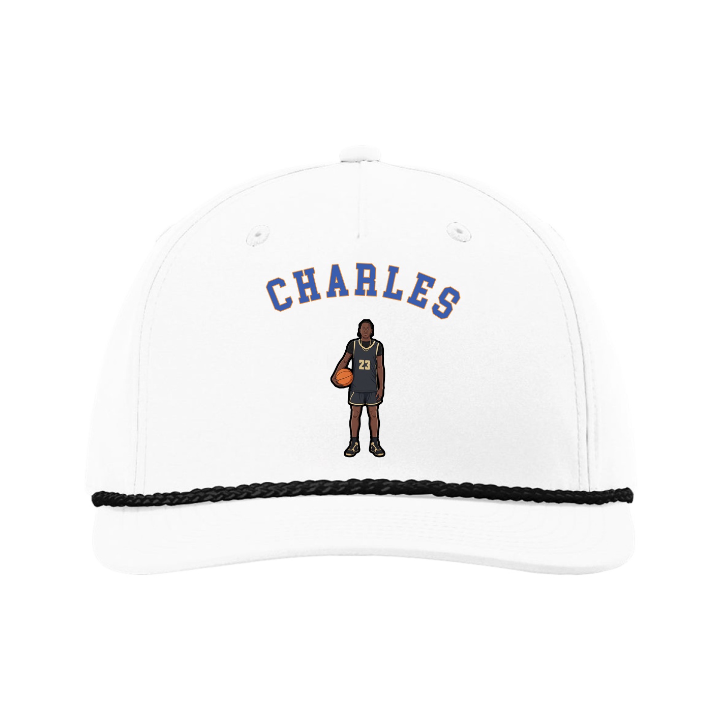 Five-Panel Classic Rope Cap — Shirsey Arch in White