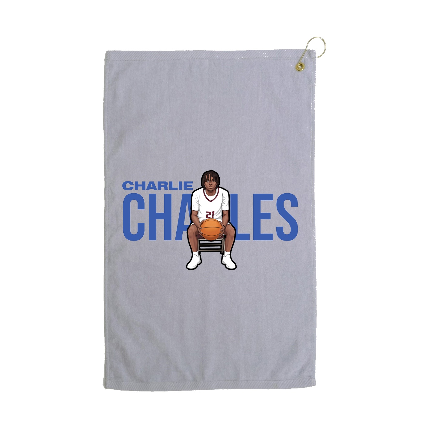 Golf Towel — Player Name in Grey