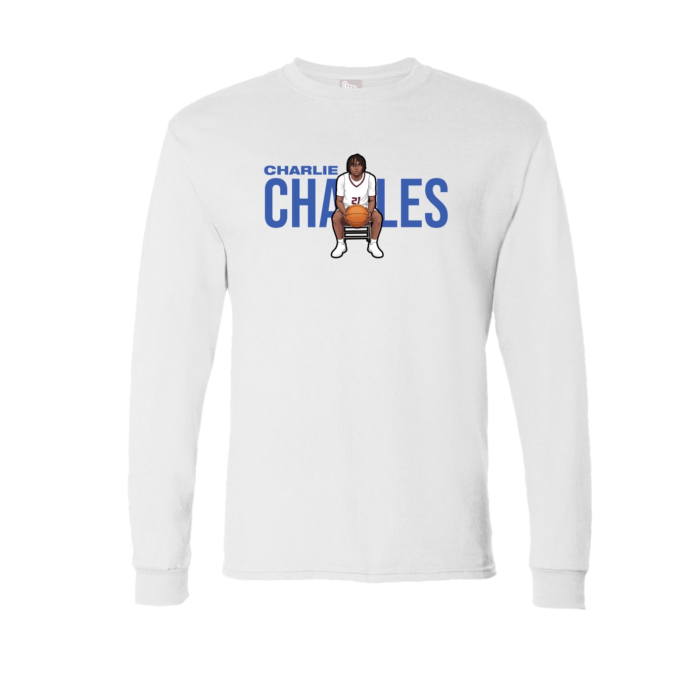 Long Sleeve Tee — Player Name in White