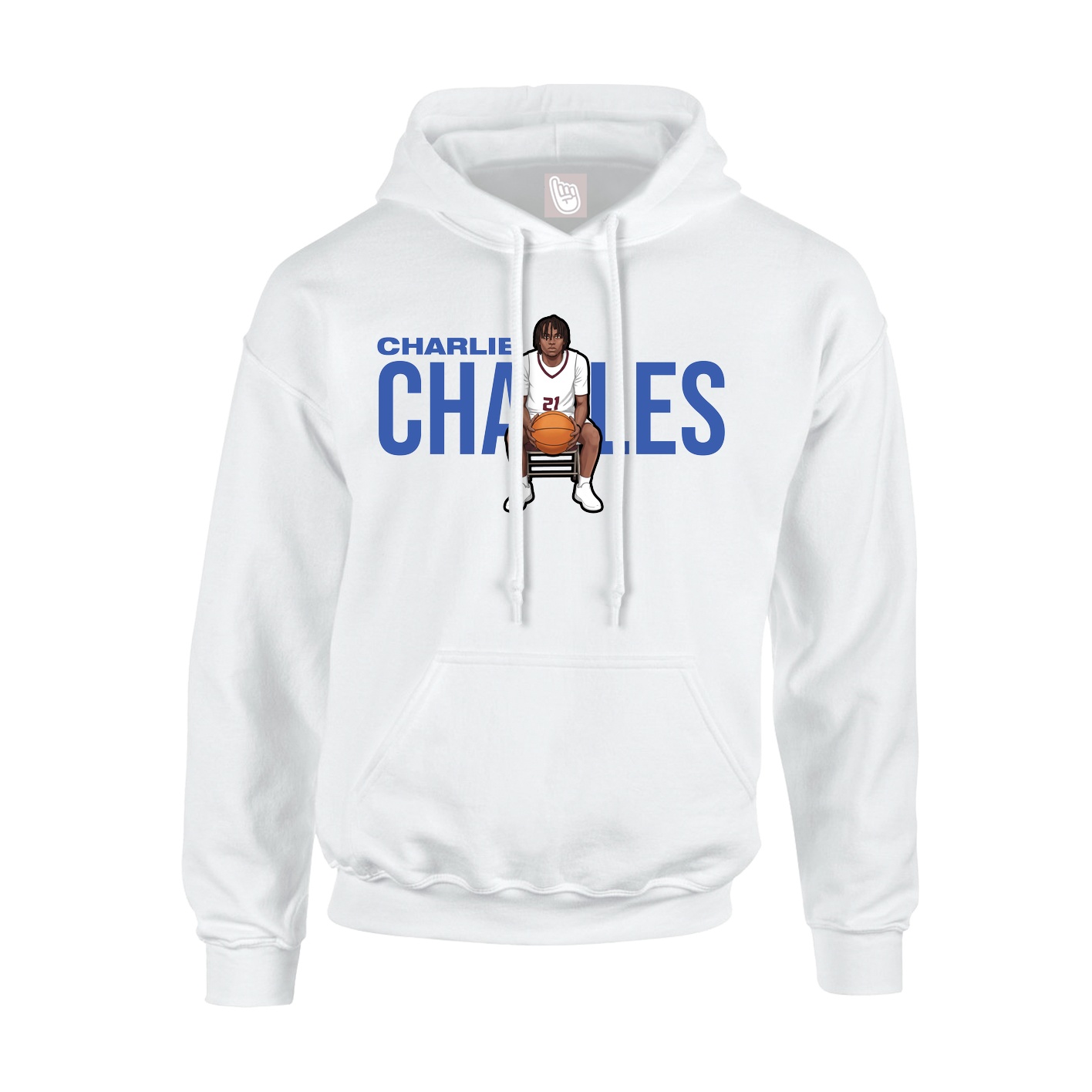 Youth Hoodie — Player Name in White