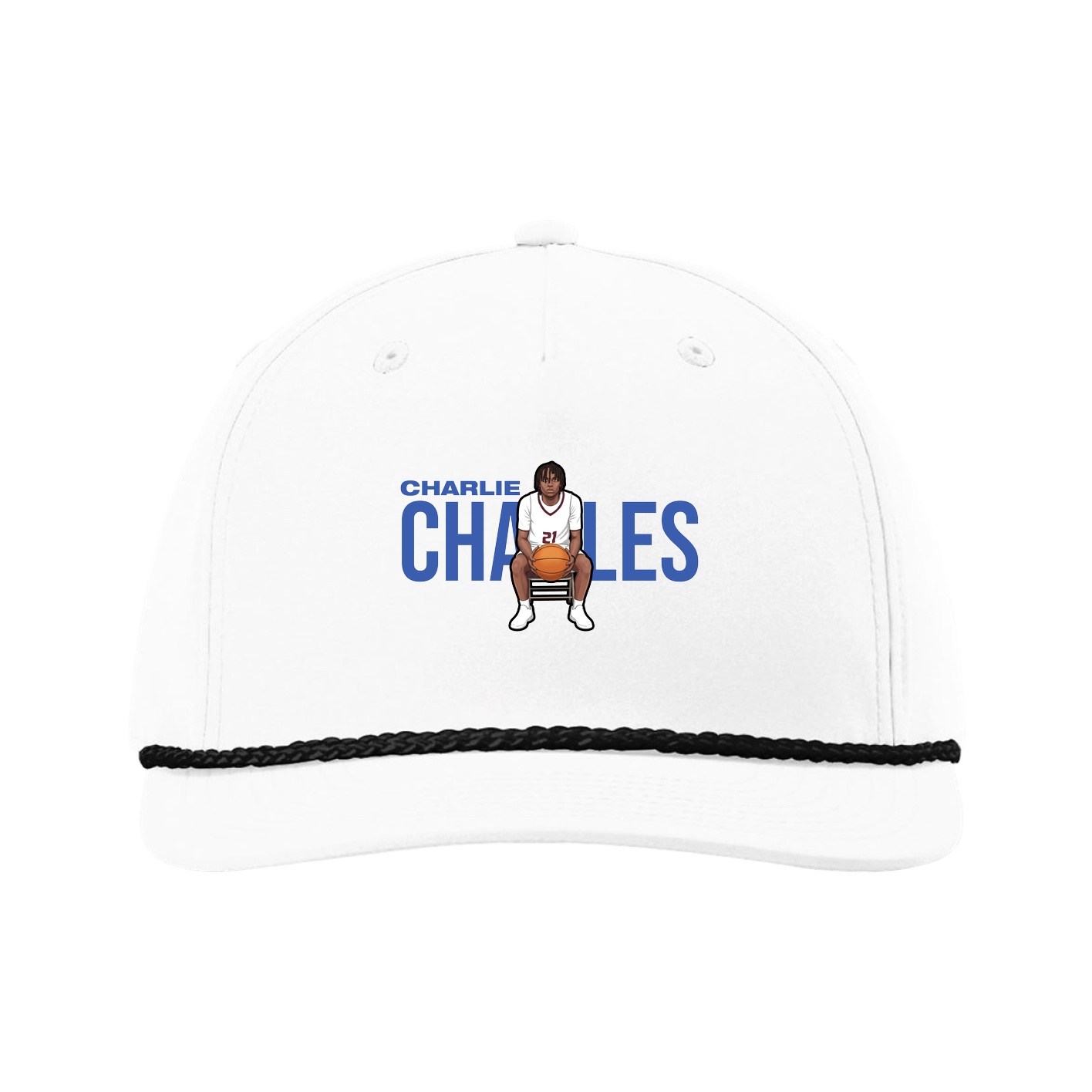 Five-Panel Classic Rope Cap — Player Name in White