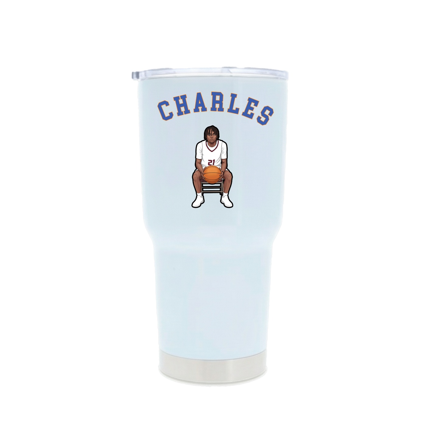 30oz Stainless Steel Tumbler — Shirsey Arch in White
