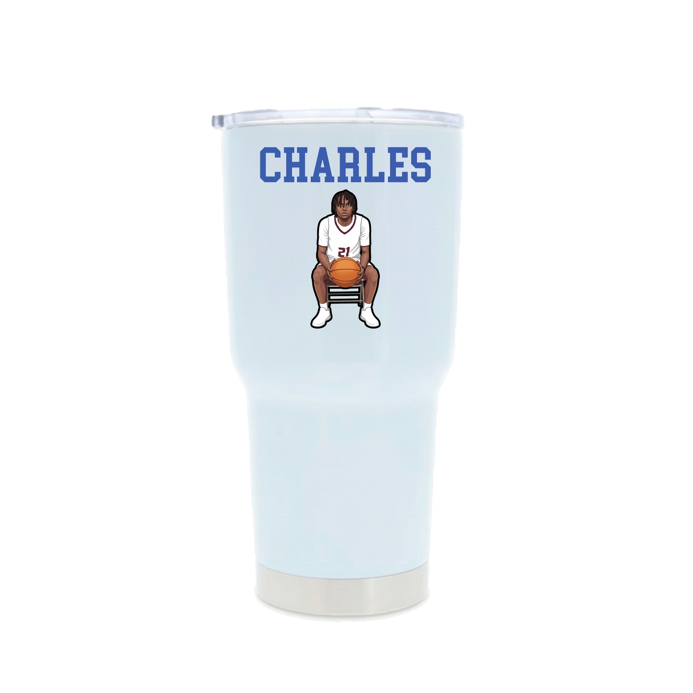 30oz Stainless Steel Tumbler — Shirsey in White