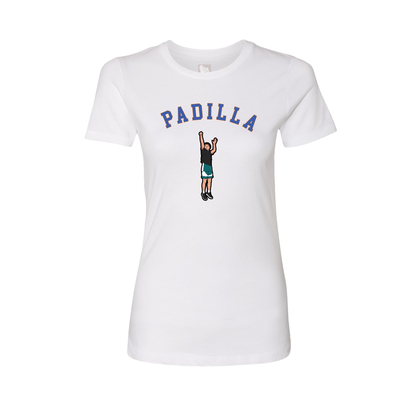 Fitted Women's Tee — Shirsey Arch in White