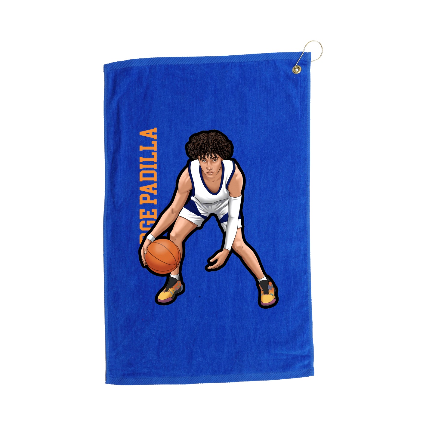 Golf Towel — Name Vertical in Royal