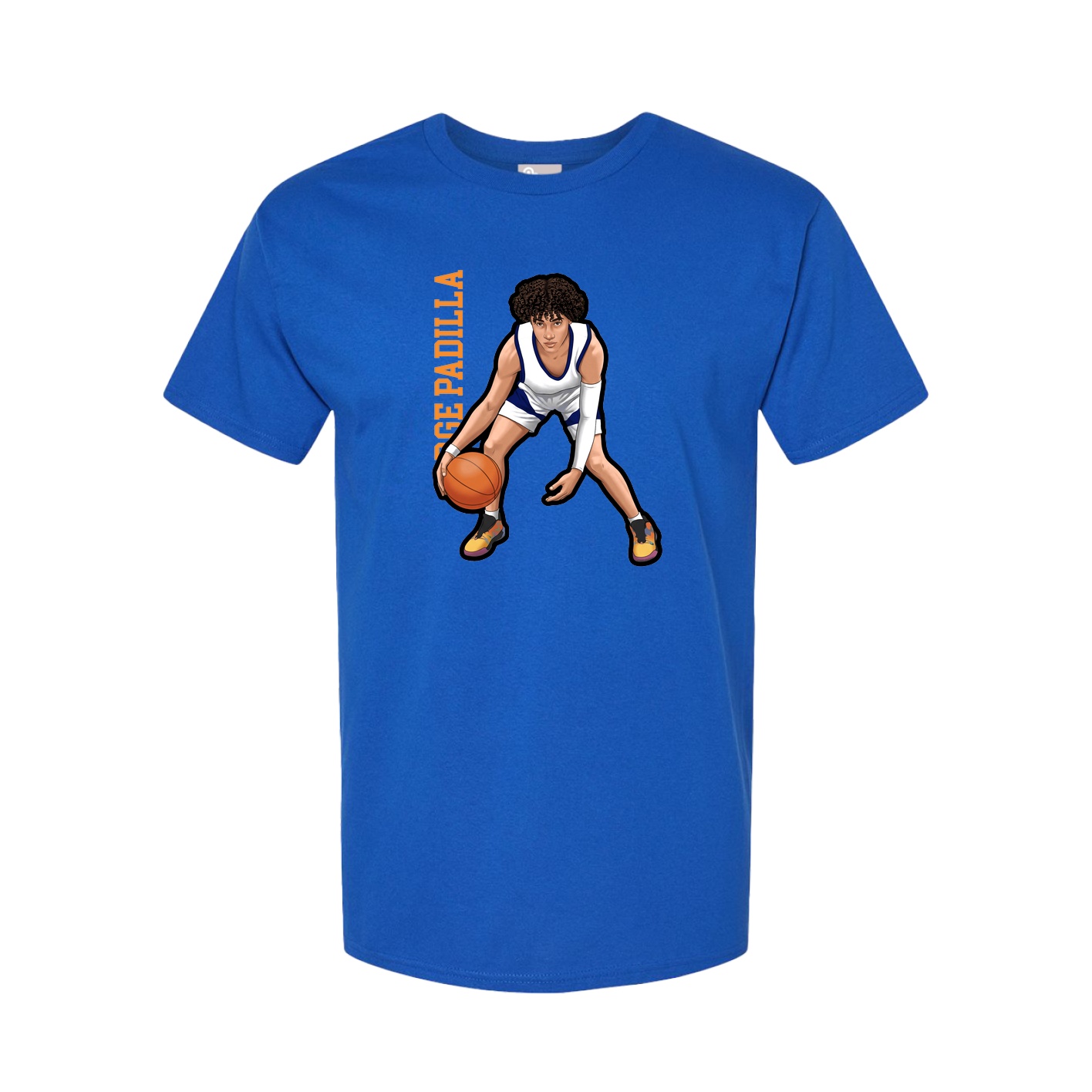 Youth Tee — Name Vertical in Royal