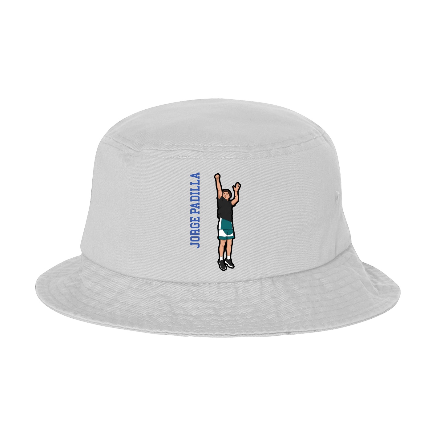 Bucket Cap — Name Vertical in White