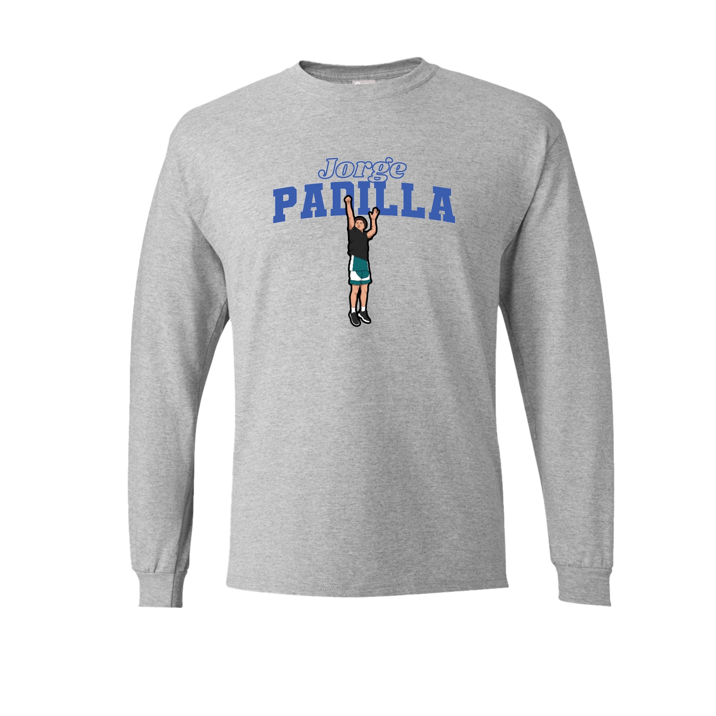 Long Sleeve Tee — Name Arch in Grey