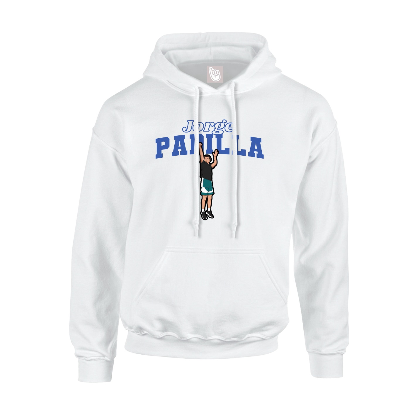 Hoodie — Name Arch in White