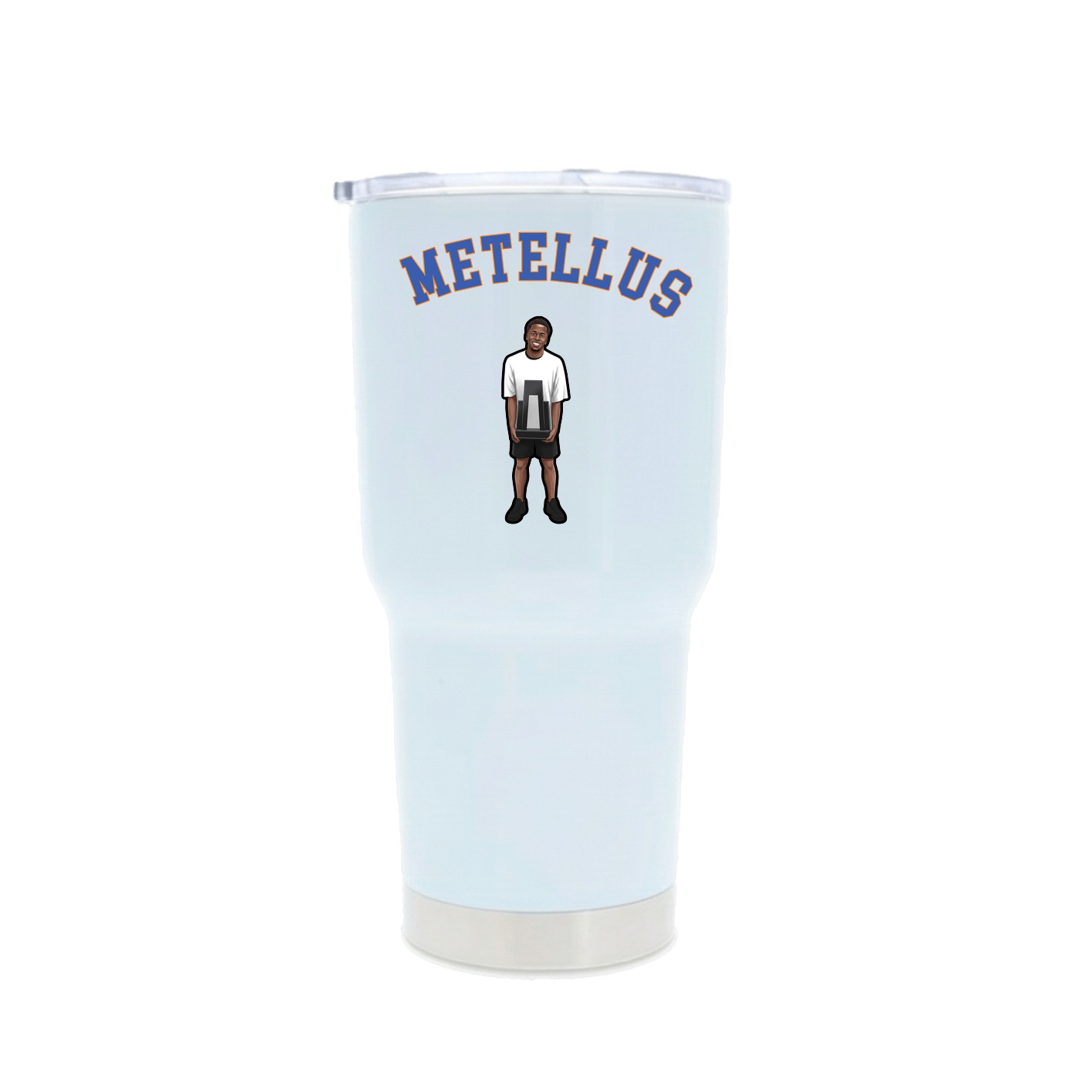 30oz Stainless Steel Tumbler — Shirsey Arch in White