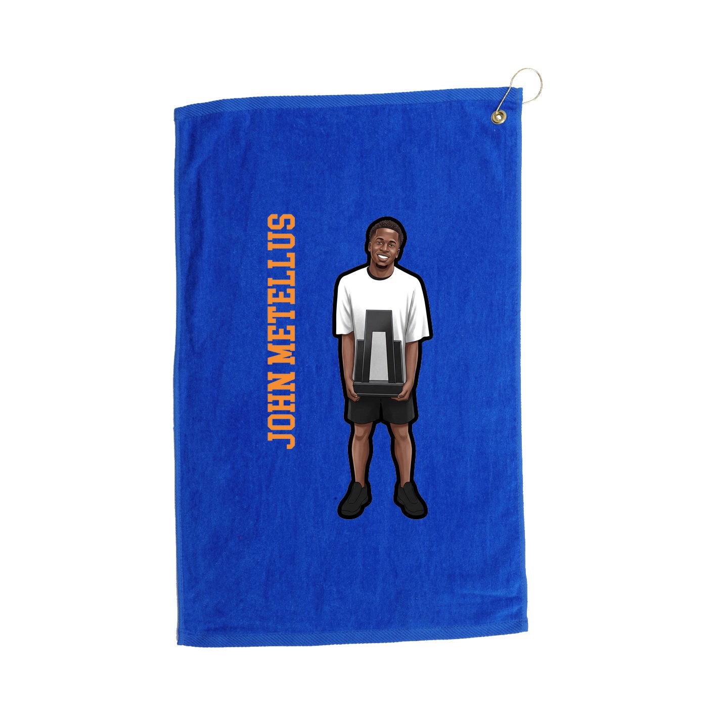 Golf Towel — Name Vertical in Royal