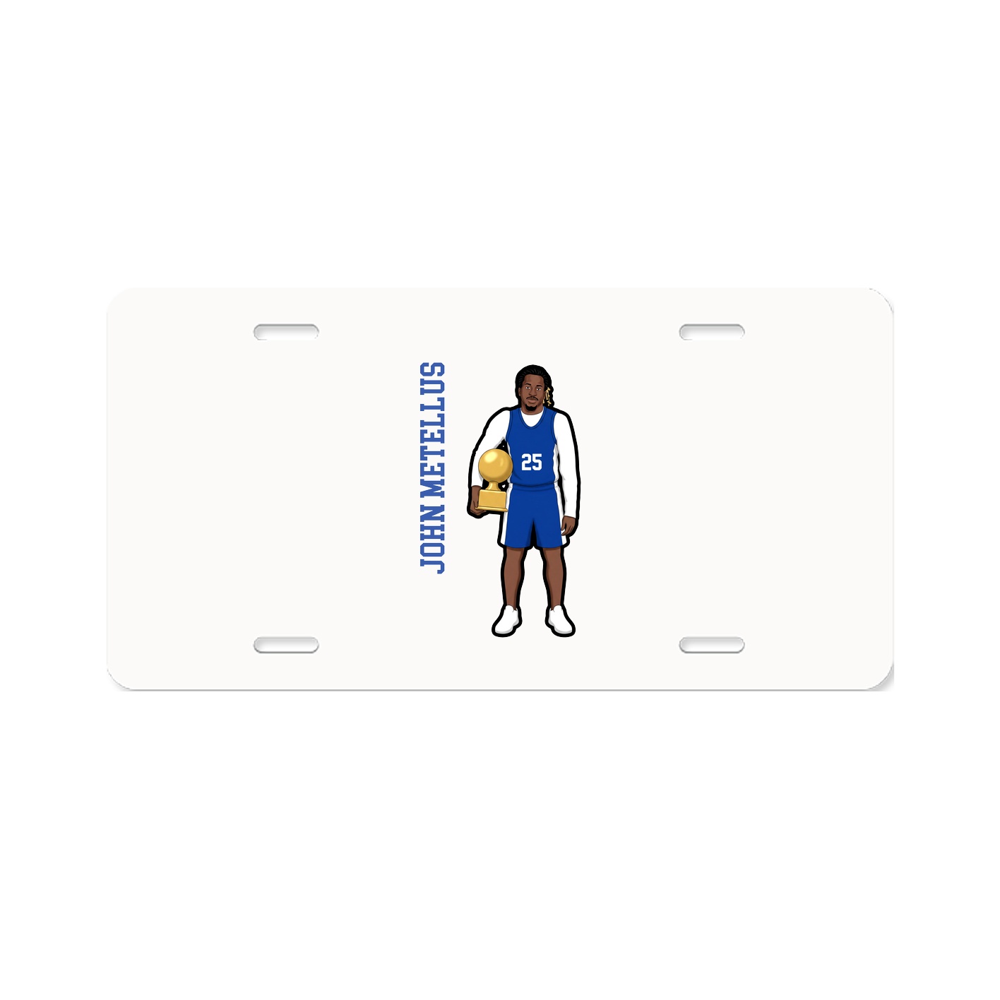 License Plate — Name Vertical in Classic