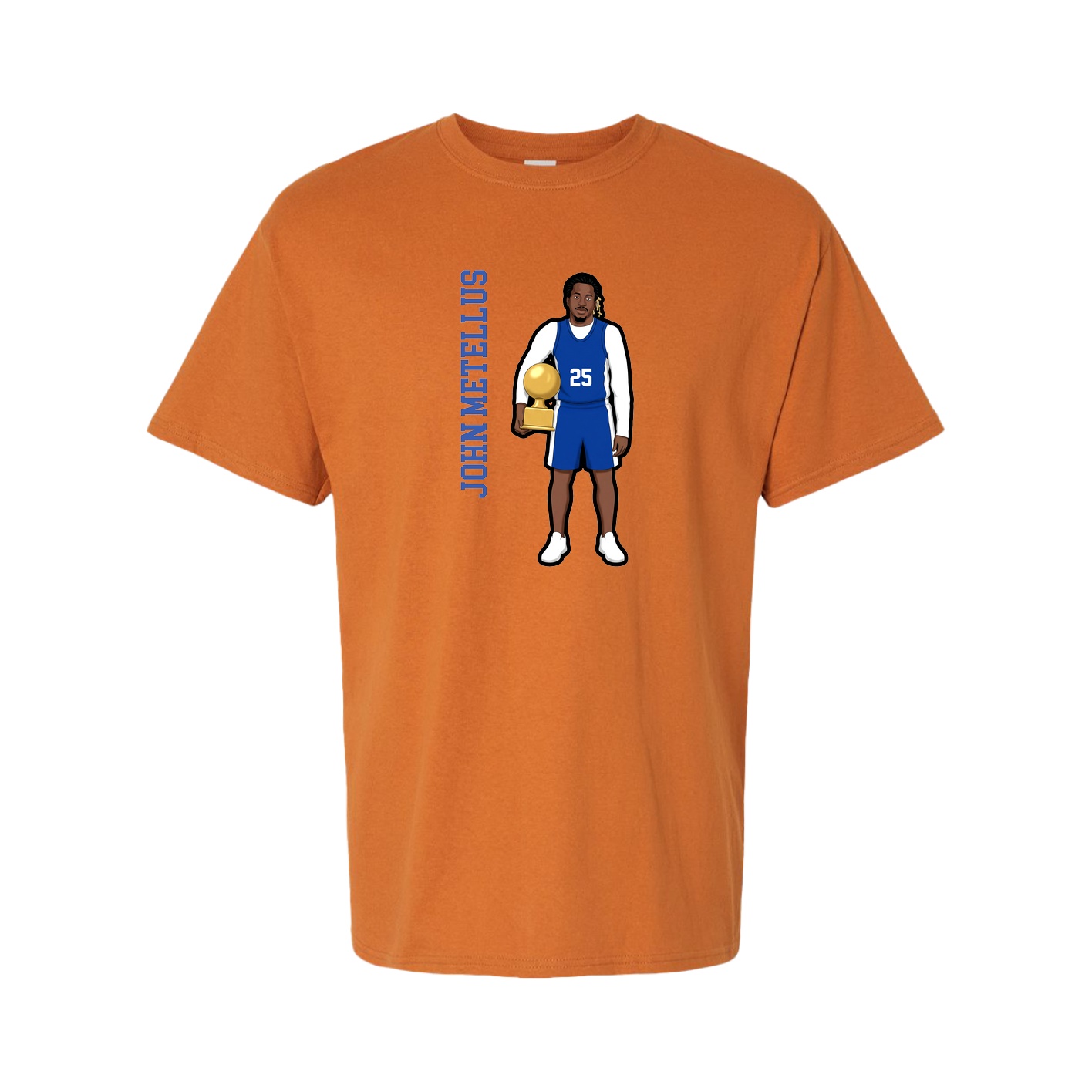 Tee — Name Vertical in Orange