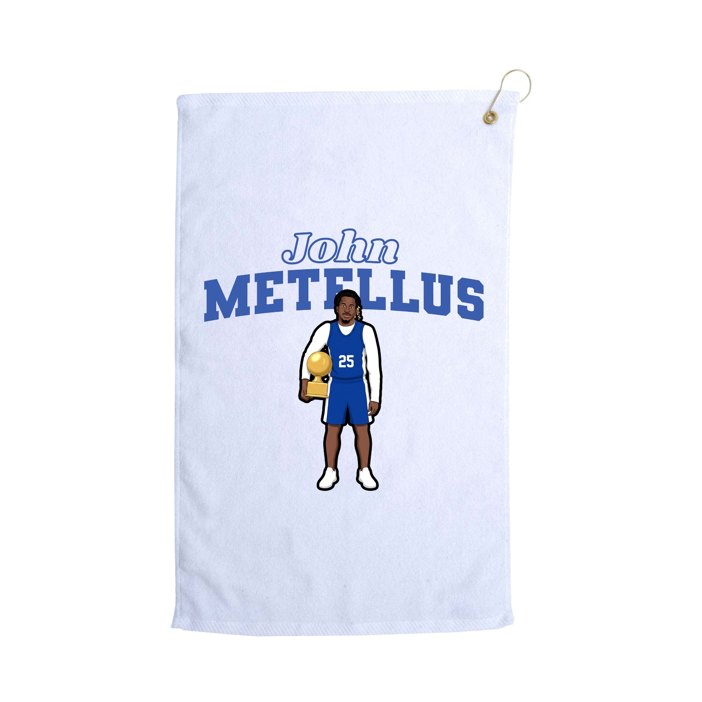 Golf Towel — Name Arch in White