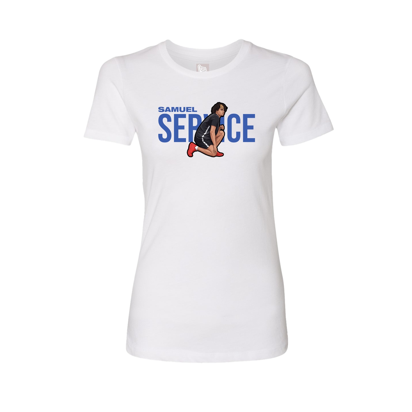 Fitted Women's Tee — Player Name in White