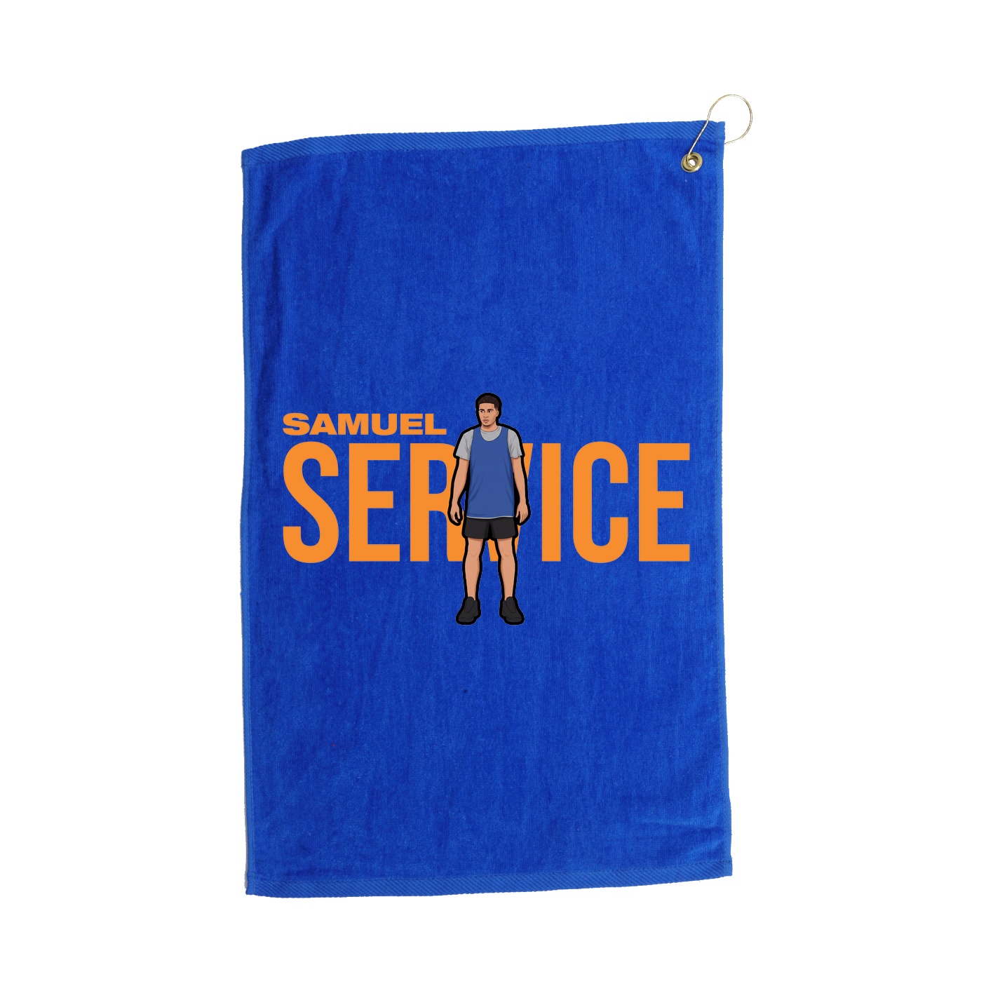 Golf Towel — Player Name in Royal