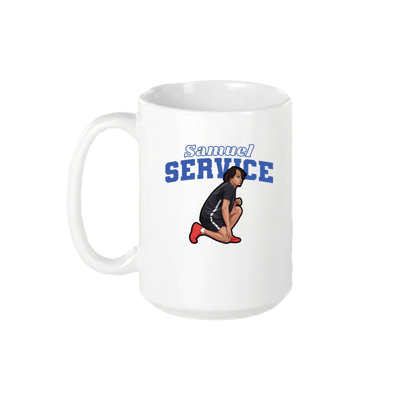 15oz Coffee Mug — Name Arch in White