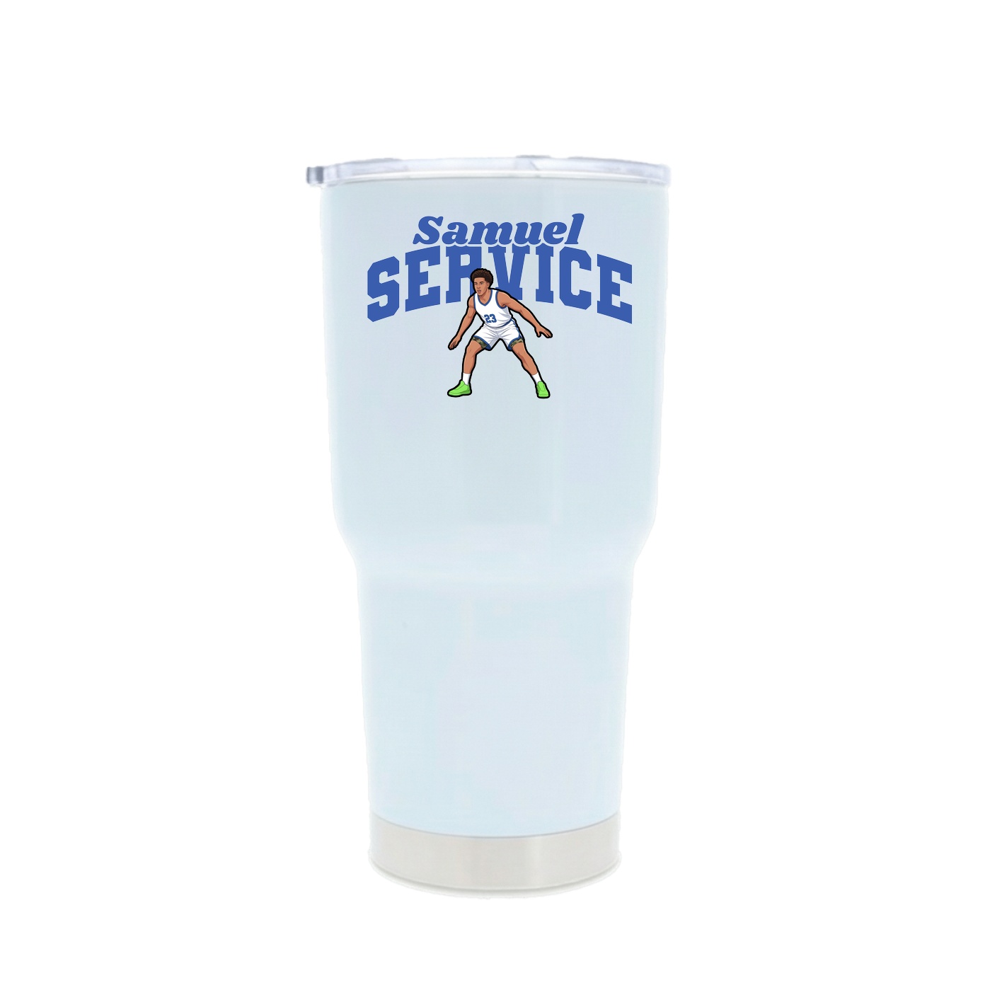 30oz Stainless Steel Tumbler — Signature Arch in White