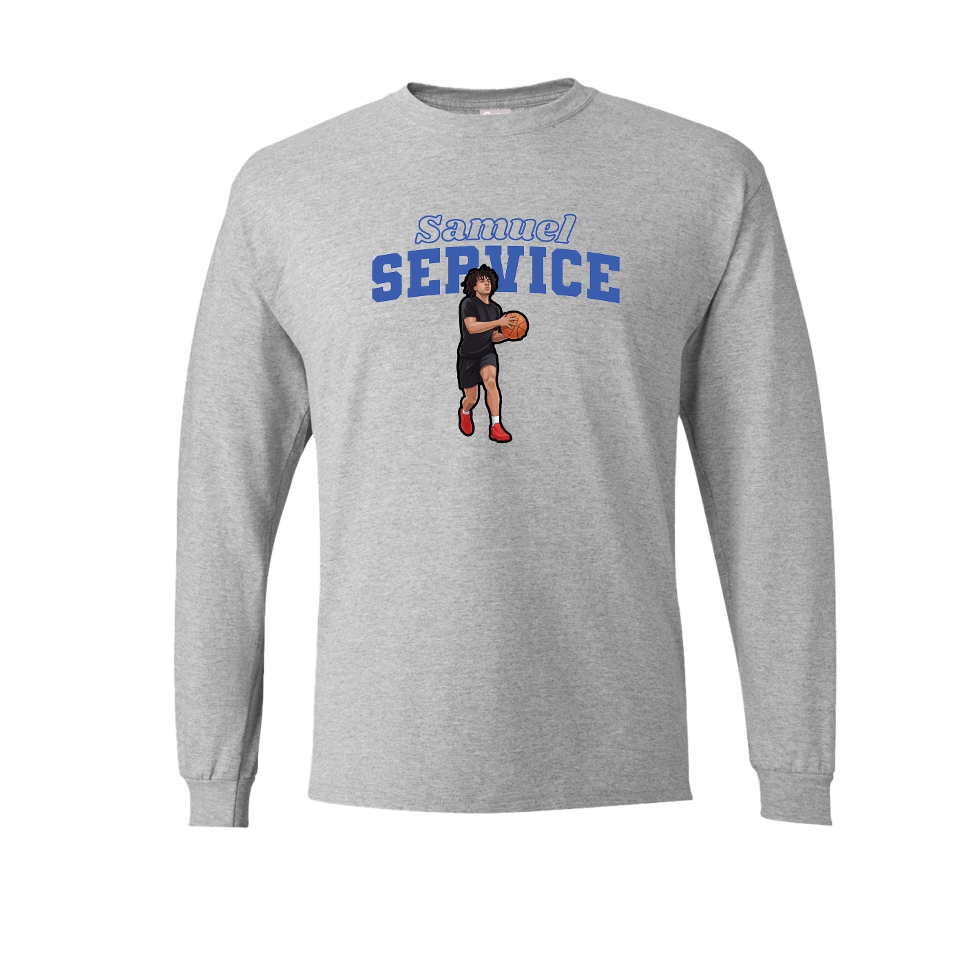 Long Sleeve Tee — Name Arch in Grey