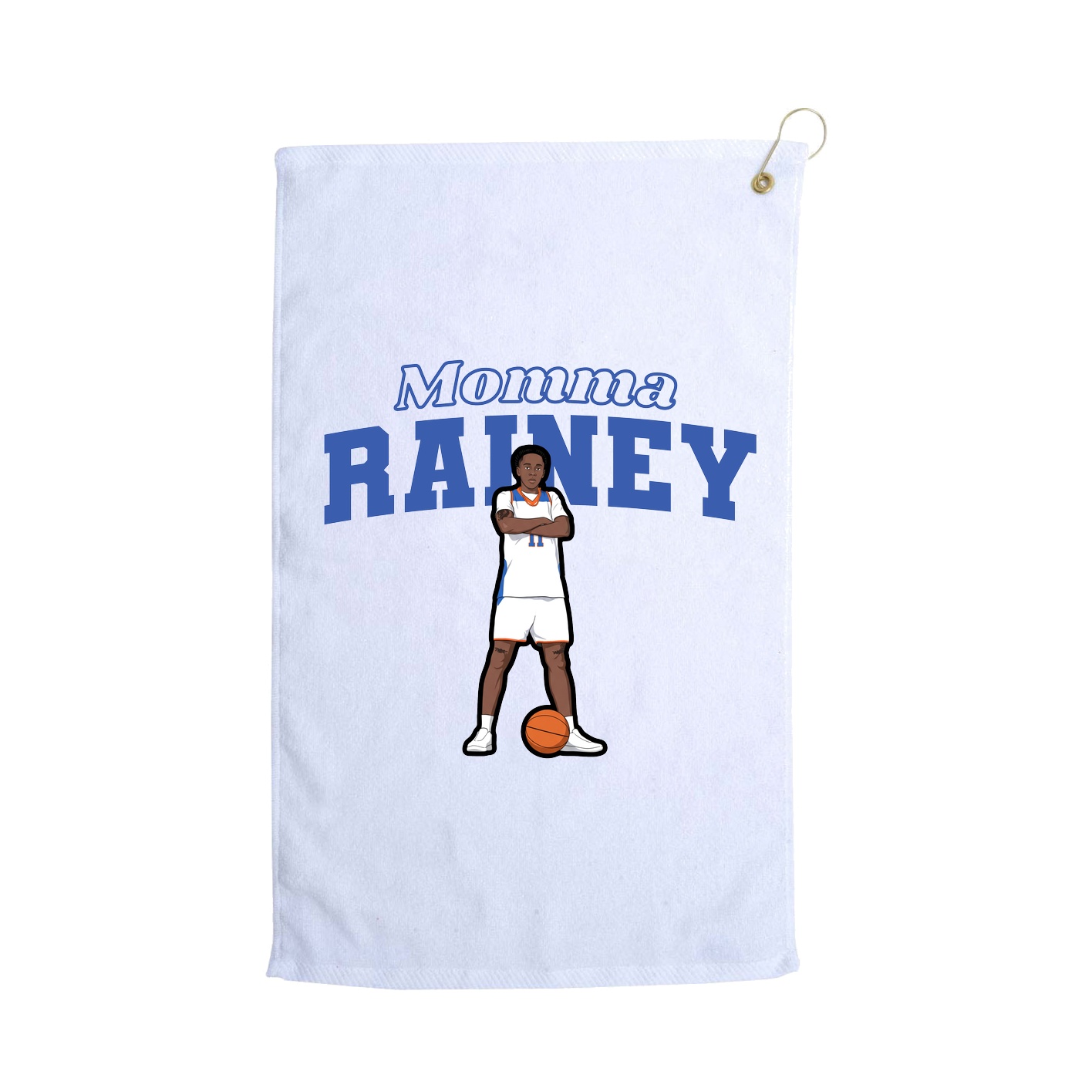 Golf Towel — Mothers Day Block in White