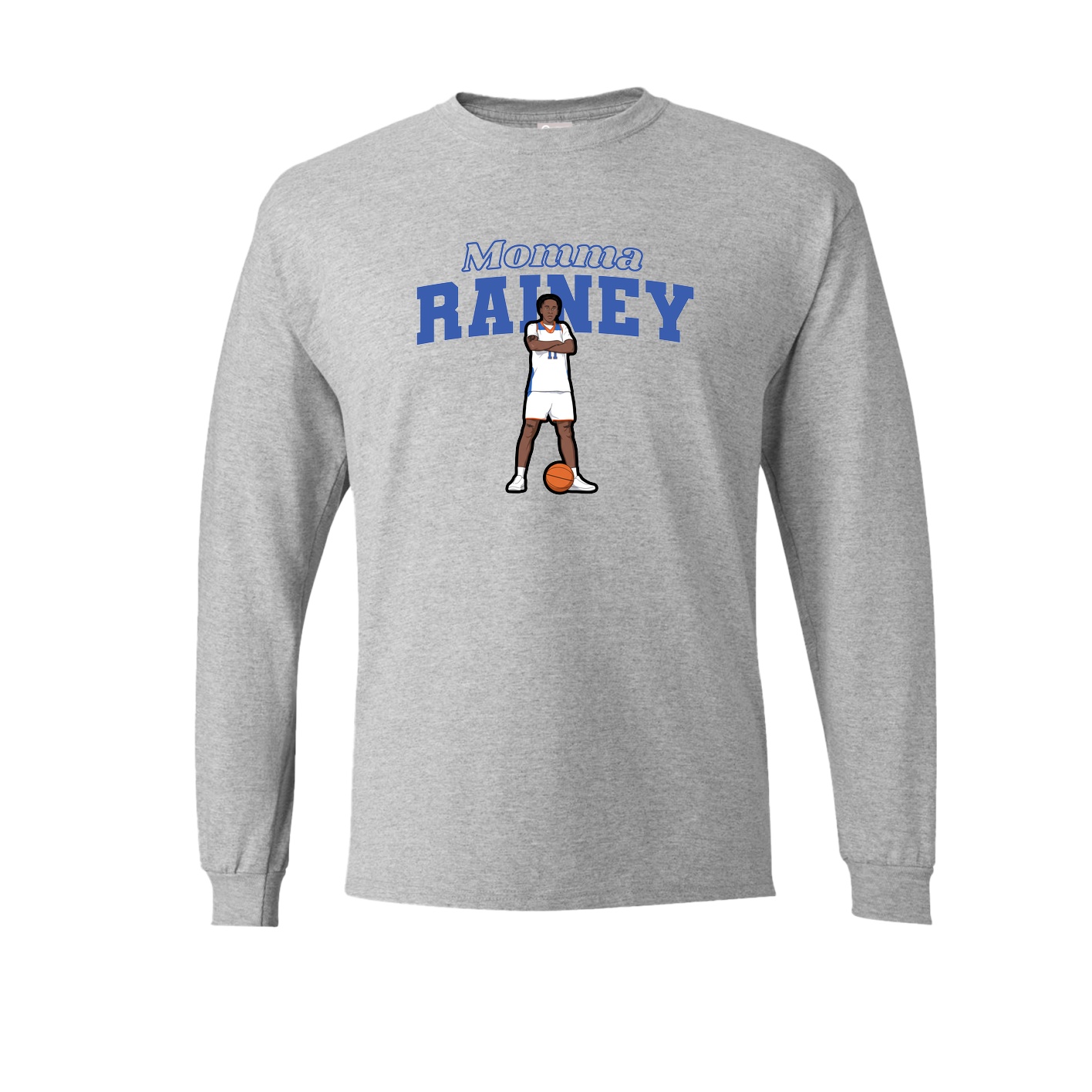Long Sleeve Tee — Mothers Day Block in Grey