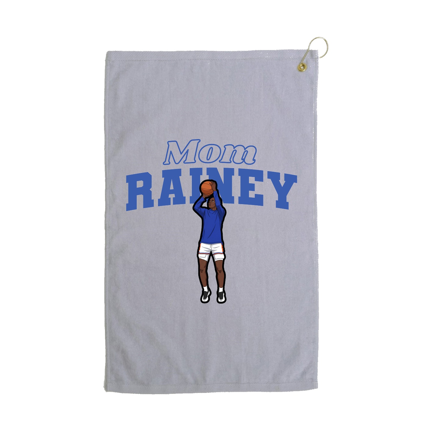 Golf Towel — Mothers Day Block in Grey