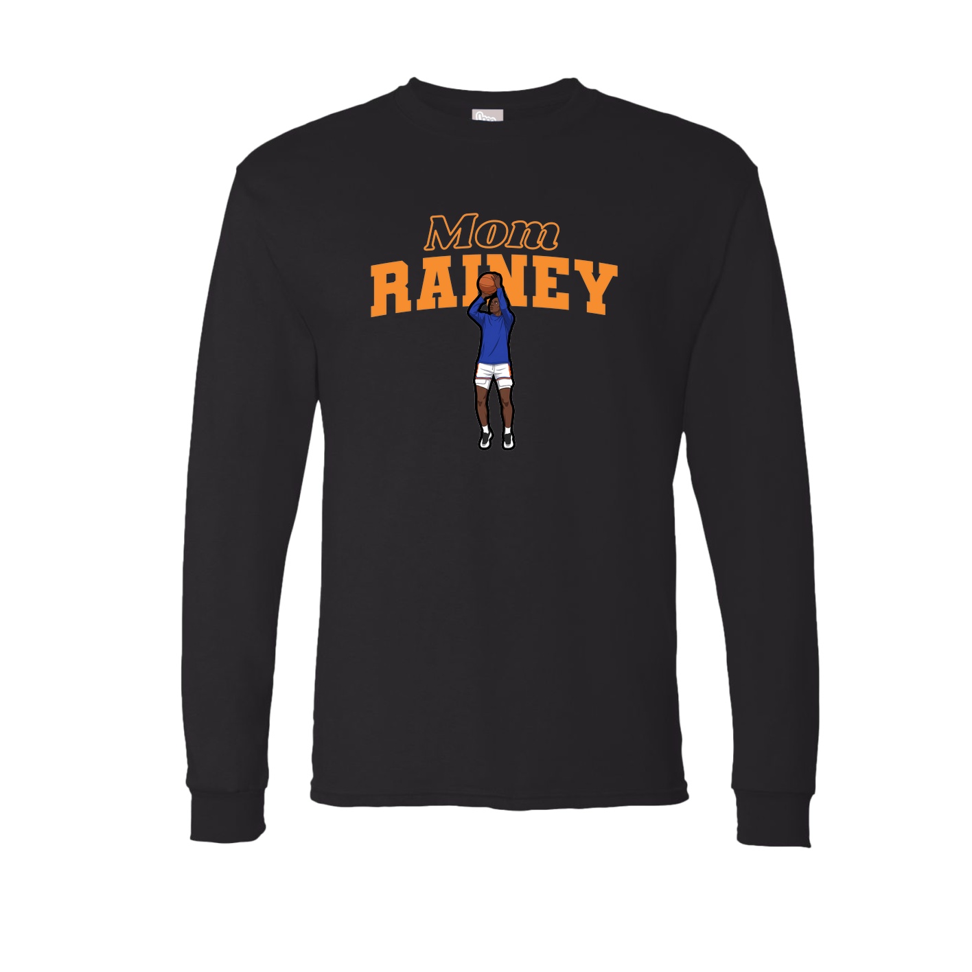 Long Sleeve Tee — Mothers Day Block in Black