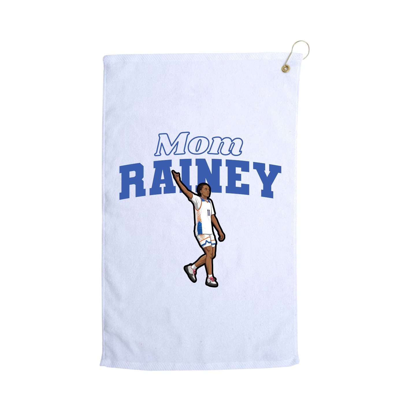 Golf Towel — Mothers Day Block in White