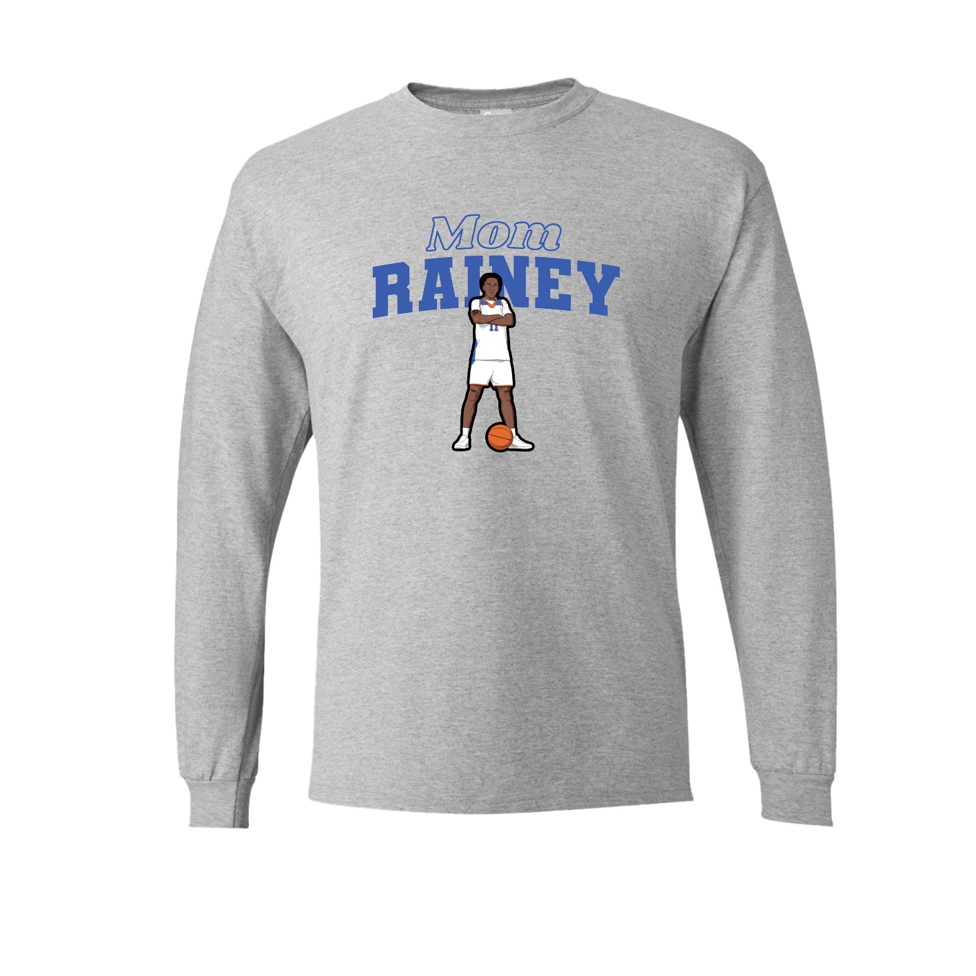 Long Sleeve Tee — Mothers Day Block in Grey