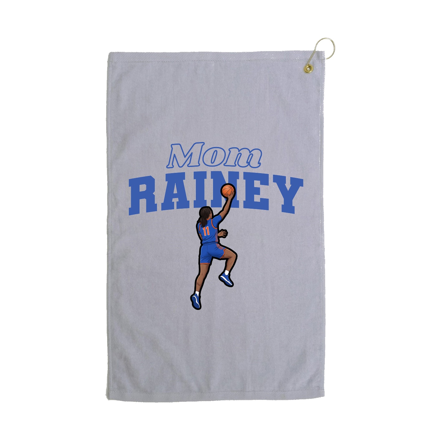 Golf Towel — Mothers Day Block in Grey