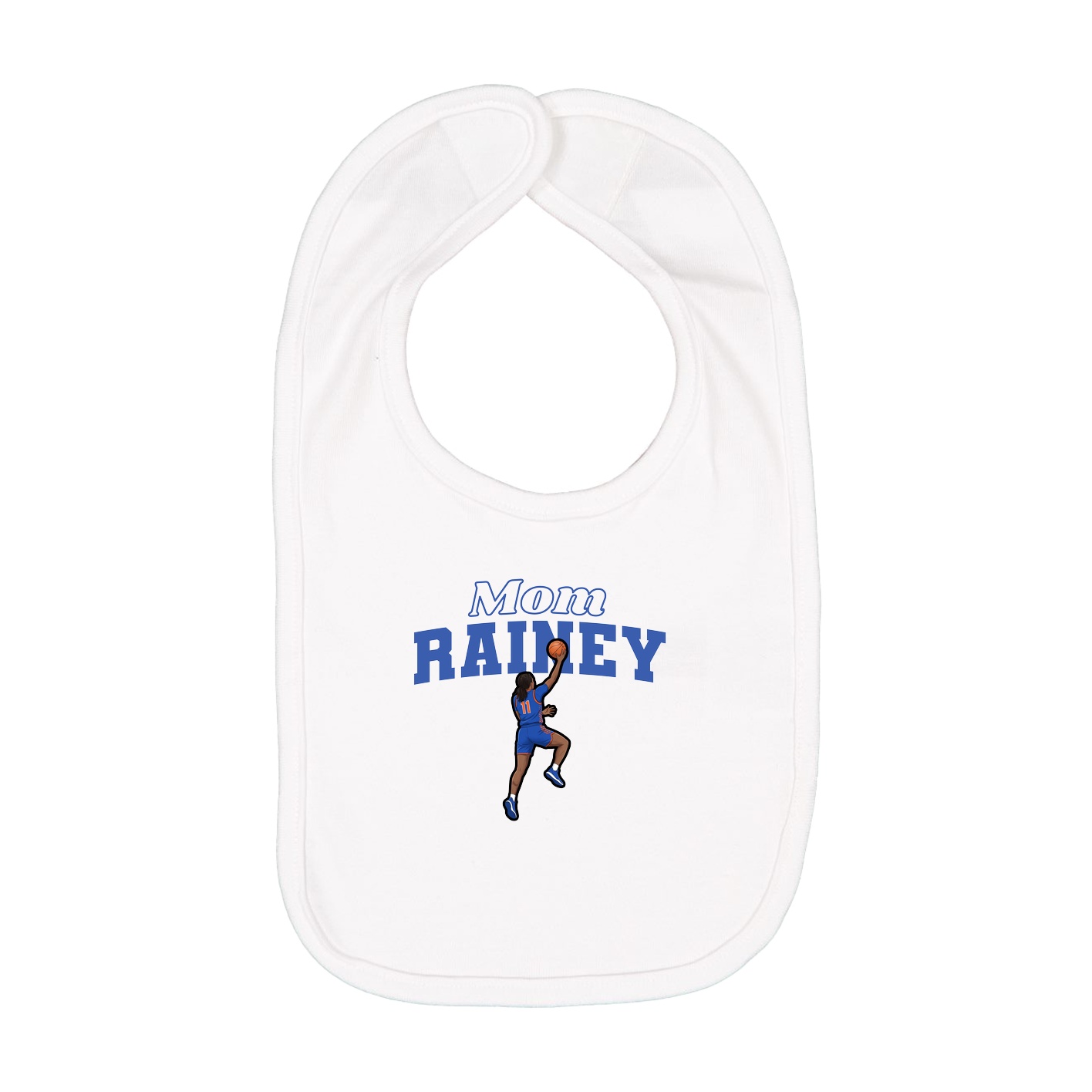 Infant Bib — Mothers Day Block in White