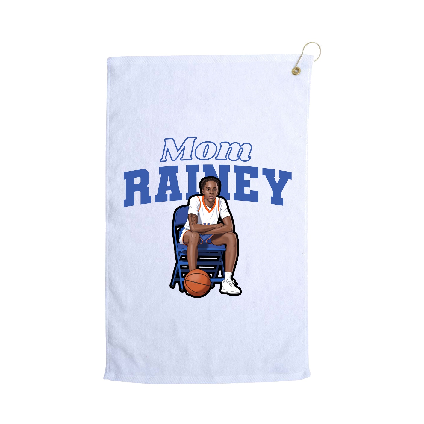 Golf Towel — Mothers Day Block in White