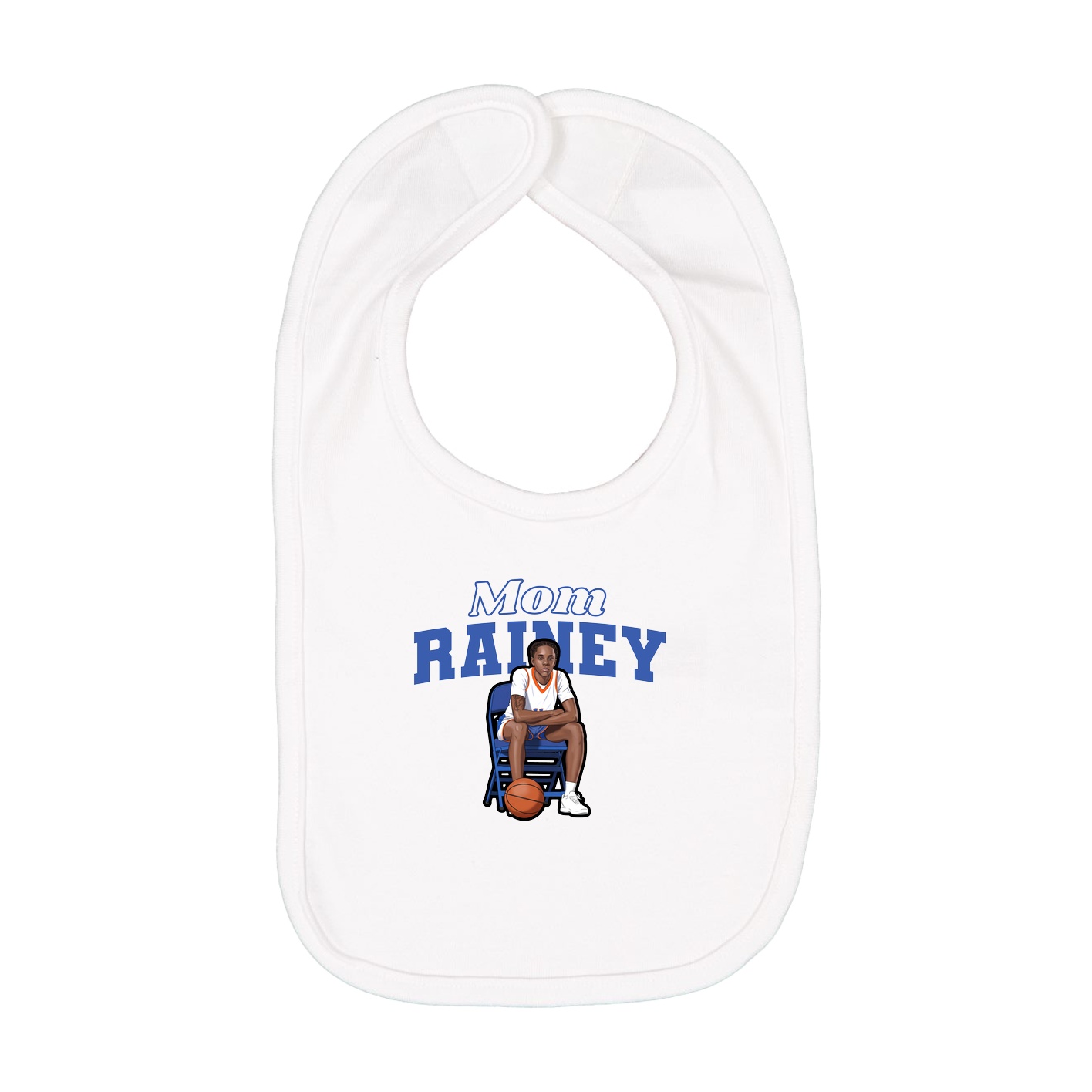 Infant Bib — Mothers Day Block in White