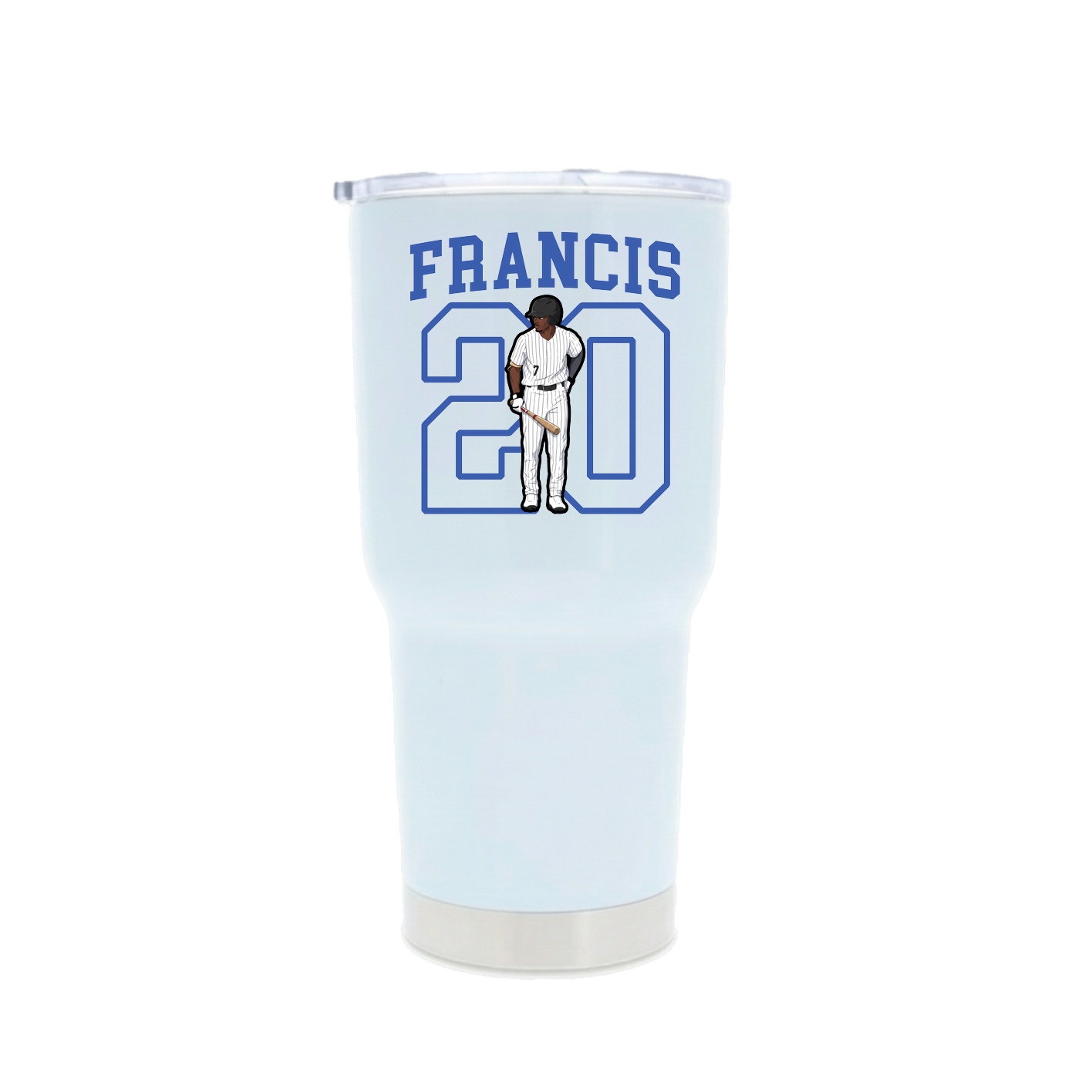 30oz Stainless Steel Tumbler — Shirsey in White