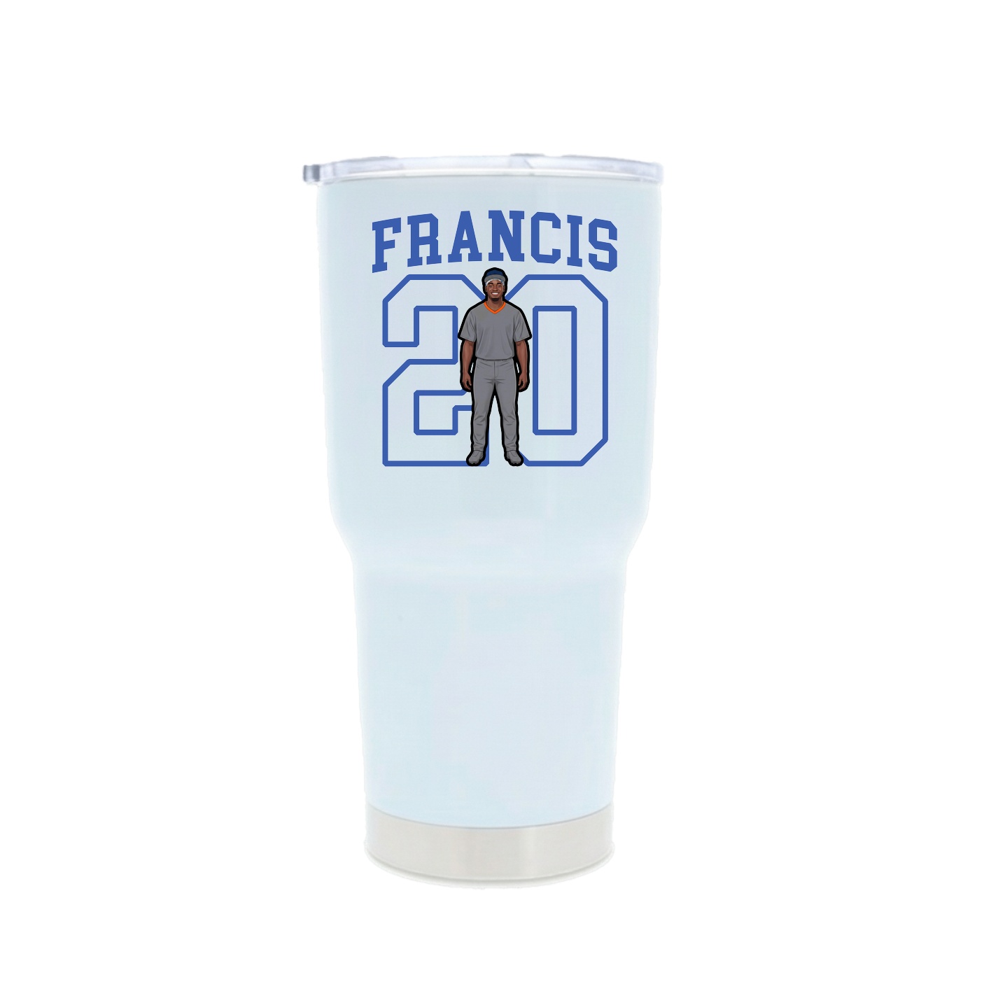 30oz Stainless Steel Tumbler — Shirsey in White