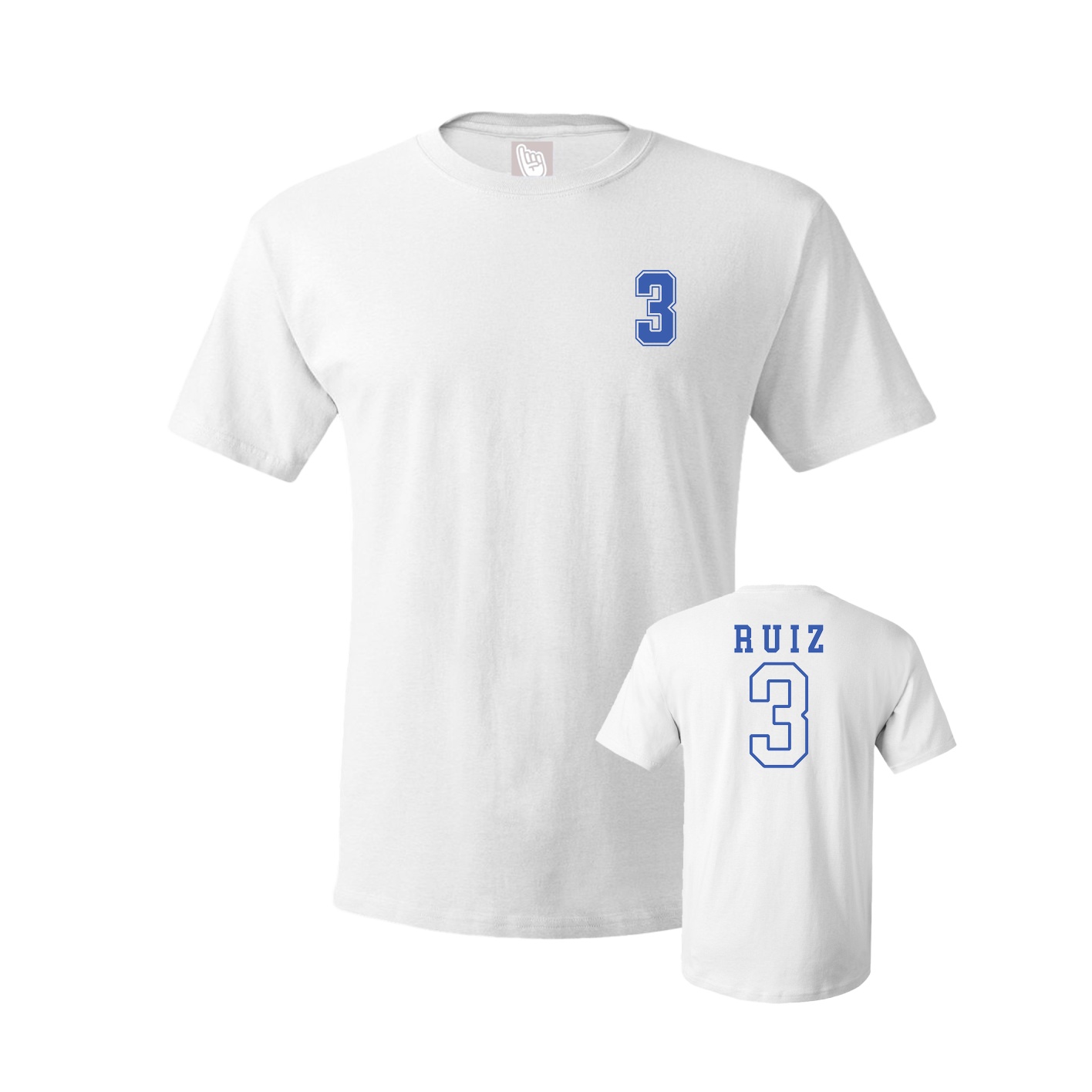 Youth Tee — Chest Back in White