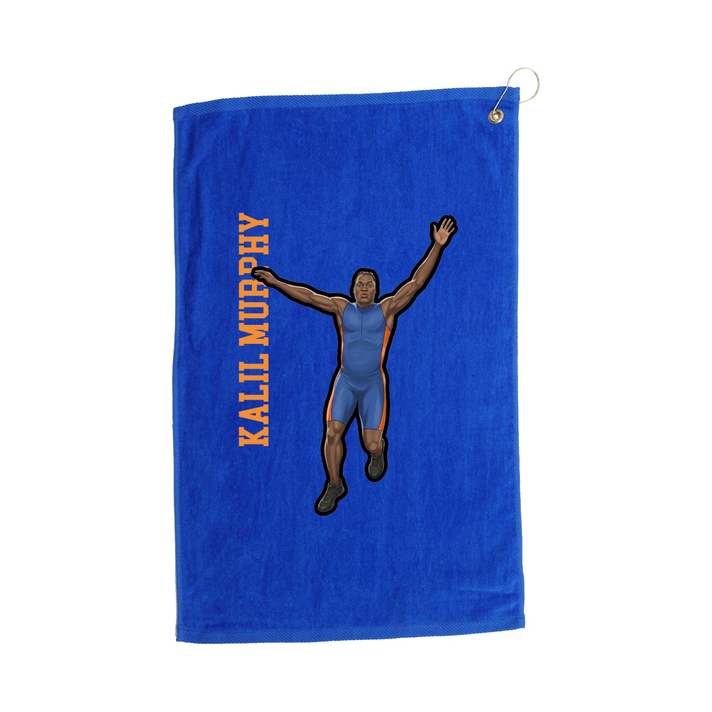 Golf Towel — Name Vertical in Royal