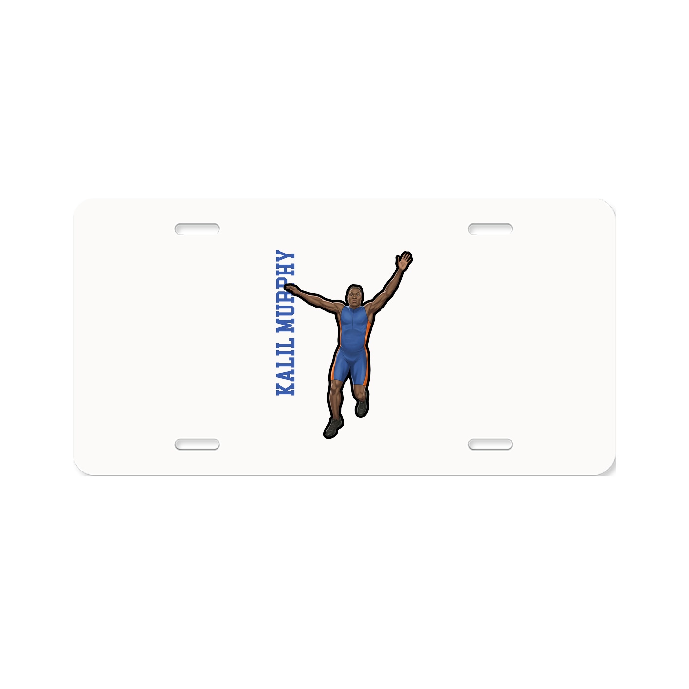 License Plate — Name Vertical in Classic