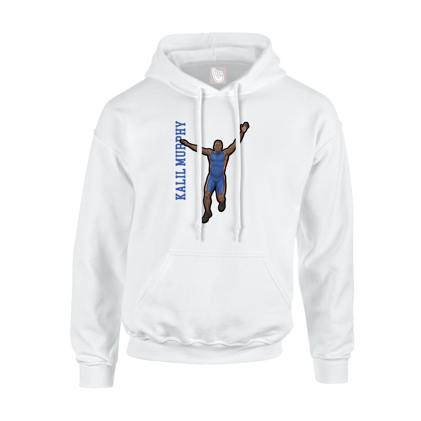 Hoodie — Name Vertical in White
